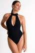 Shan Intemporel Plunging high neck one-piece